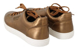 Sneakers casual da uomo in pelle oro - Dolce & Gabbana - EU45 / US12