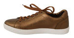 Sneakers casual da uomo in pelle oro - Dolce & Gabbana - EU45 / US12