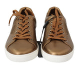 Sneakers casual da uomo in pelle oro - Dolce & Gabbana - EU45 / US12