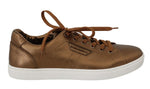 Sneakers casual da uomo in pelle oro - Dolce & Gabbana - EU41 / US8