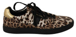 Sneakers in pelle di cotone leopardo marrone - D&G - EU45 / US12