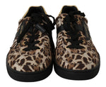 Sneakers in pelle di cotone leopardo marrone - D&G - EU45 / US12