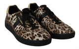 Sneakers in pelle di cotone leopardo marrone - D&G - EU45 / US12