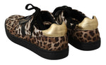 Sneakers in pelle di cotone leopardo marrone - D&G - EU43 / US10