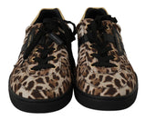 Sneakers in pelle di cotone leopardo marrone - D&G - EU41 / US8