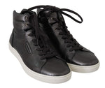 Sneakers alte da uomo in pelle grigia - D&G - EU44.5 / US11.5