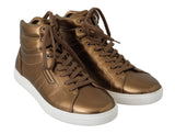 Sneakers alte da uomo in pelle oro - Dolce & Gabbana - EU42 / US9