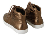 Sneakers alte da uomo in pelle oro - Dolce & Gabbana - EU42 / US9