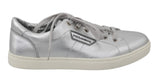 Sneakers casual da uomo in pelle argento - Dolce & Gabbana - EU45 / US12