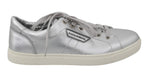 Sneakers casual da uomo in pelle argento - Dolce & Gabbana - EU43 / US10