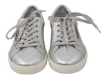 Sneakers casual da uomo in pelle argento - D&G - EU41.5 / US8.5