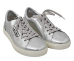 Sneakers casual da uomo in pelle argento - D&G - EU41.5 / US8.5