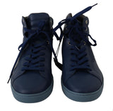 Scarpe da ginnastica alte da uomo in pelle blu - D&G - EU45 / US12