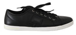 Scarpe da ginnastica casual in pelle con logo nero - D&G - EU45 / US12