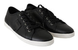 Scarpe da ginnastica casual in pelle con logo nero - D&G - EU45 / US12