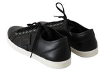 Scarpe da ginnastica casual in pelle con logo nero - D&G - EU45 / US12