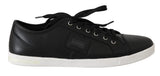 Scarpe da ginnastica casual in pelle con logo nero - D&G - EU44 / US11