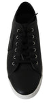 Scarpe da ginnastica casual in pelle con logo nero - D&G - EU44 / US11