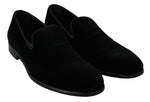 Mocassini piatti in velluto nero Scarpe senza lacci - D&G - EU42 / US9