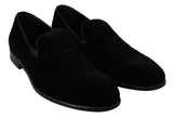 Mocassini piatti in velluto nero Scarpe senza lacci - D&G - EU42 / US9