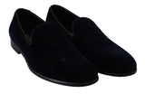 Mocassini piatti in velluto blu - Scarpe senza lacci - D&G - EU41 / US8