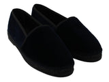 Scarpe basse con espadrillas in pelle di velluto blu - D&G - EU43 / US10