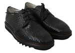 Scarpe derby in pelle lavorata a maglia nera - D&G - EU39 / US6