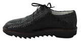 Scarpe derby in pelle lavorata a maglia nera - D&G - EU39 / US6