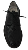 Scarpe derby in pelle lavorata a maglia nera - D&G - EU39 / US6