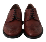 Scarpe eleganti derby brogue in pelle rosse - D&G - EU44 / US11