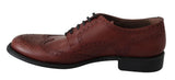 Scarpe eleganti derby brogue in pelle rosse - D&G - EU44 / US11