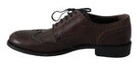 Scarpe eleganti derby brogue in pelle marroni - D&G - EU43 / US10