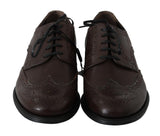 Scarpe eleganti derby brogue in pelle marroni - D&G - EU43 / US10