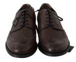 Scarpe eleganti derby brogue in pelle marroni - D&G - EU43 / US10