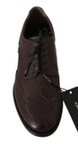 Scarpe eleganti derby brogue in pelle marroni - D&G - EU43.5 / US10.5