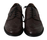 Scarpe eleganti derby brogue in pelle marroni - D&G - EU43.5 / US10.5