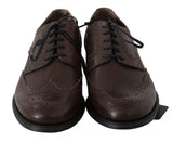 Scarpe eleganti derby brogue in pelle marroni - D&G - EU43.5 / US10.5