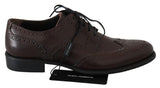 Scarpe eleganti derby brogue in pelle marroni - D&G - EU40.5 / US7.5