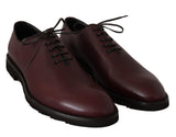 Scarpe eleganti vestito derby in pelle bordeaux - D&G - EU45 / US12