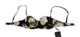 Bikini nero con stampa margherita superiore - Dolce & Gabbana - IT-XS