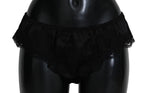 Slip intimo con fondo floreale in seta nera - Dolce & Gabbana - IT4-L