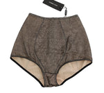 Pantaloni Intimo Beige Con Rete Nera - Dolce & Gabbana - IT-XS