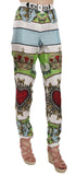 Pantaloni casual Sicily Peach Heart Crown - Dolce & Gabbana - IT40-S