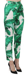 Pantaloni slim in jaquard con stampa foglia di banana - D&G - IT40-S