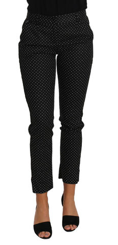 Pantaloni neri a pois cropped con abito nero - D&G - IT38-XS