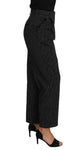 Pantaloni eleganti a righe a spillo neri Pantaloni diritti cropped-D&G-IT46-L