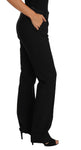 Pantaloni dritti in lana stretch abito nero - D&G - IT38-XS