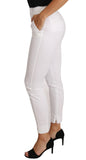 Pantaloni eleganti bianchi Pantaloni slim skinny - D&G - IT36-XS