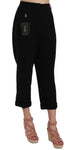 Pantaloni Capri cropped con risvolto in lana nera - D&G - IT48-XXL