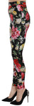 Pantaloni leggings skinny con stampa floreale nera - D&G - IT40-S